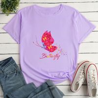 Geometric Butterfly Print Ladies Loose Casual T-shirt main image 7