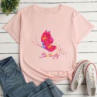 Geometric Butterfly Print Ladies Loose Casual T-shirt main image 8