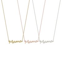 Simple Glossy Letter Mama Alloy Three-color Pendant Necklace main image 1