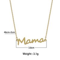 Simple Glossy Letter Mama Alloy Three-color Pendant Necklace main image 6
