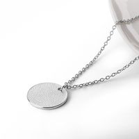 Simple Creative Father's Day Gift Glossy Alloy Round Letter Dripping Oil Necklace main image 6