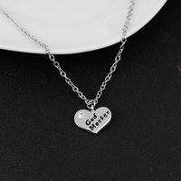 Alloy Heart Rhinestone Drop Oil Letter God Mother Pendant Necklace main image 3