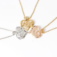 Fashion Mother's Day Hollow Heart Letter Love Mom Pendant Necklace Wholesale main image 3