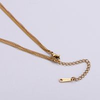 Fashion Stainless Steel Roman Numerals Round Card Inlaid White Shell Long Double-layer Necklace main image 6