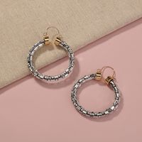 Fashion Exaggerated Large Circle Diamond Earrings Wholesale main image 1