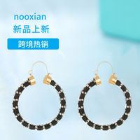 Fashion Exaggerated Large Circle Diamond Earrings Wholesale main image 3