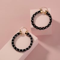 Fashion Exaggerated Large Circle Diamond Earrings Wholesale main image 4