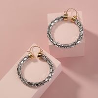 Fashion Exaggerated Large Circle Diamond Earrings Wholesale main image 5