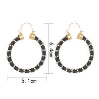 Fashion Exaggerated Large Circle Diamond Earrings Wholesale main image 6