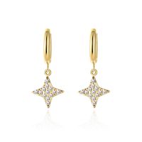 Four-pointed Star Earrings Stainless Steel Plated Simple Ear Buckle Wholesale main image 2
