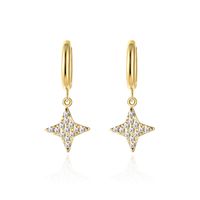 Four-pointed Star Earrings Stainless Steel Plated Simple Ear Buckle Wholesale main image 6