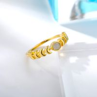 Fashion Opal Moon Ring Sun Copper Ring main image 3