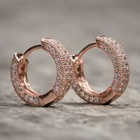 Fashion Simple Copper Inlaid Zircon Earrings Wholesale main image 3
