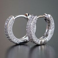 Fashion Simple Copper Inlaid Zircon Earrings Wholesale main image 4