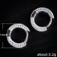 Fashion Simple Copper Inlaid Zircon Earrings Wholesale main image 6