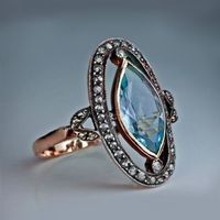 Fashion Copper Plated Rose Gold Micro-set Zircon Ring Female Wholesale main image 1