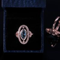 Fashion Copper Plated Rose Gold Micro-set Zircon Ring Female Wholesale main image 4