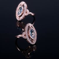 Fashion Copper Plated Rose Gold Micro-set Zircon Ring Female Wholesale main image 5