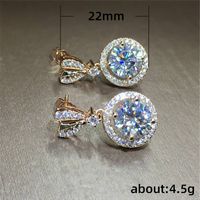 Heart-shaped Copper Inlaid Zircon Fashion Earrings Wholesale main image 6