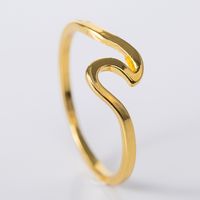 Simple Style Waves Alloy Plating No Inlaid Women's main image 4