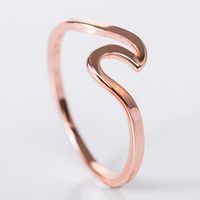 Simple Style Waves Alloy Plating No Inlaid Women's main image 5