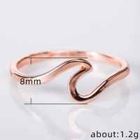 Simple Style Waves Alloy Plating No Inlaid Women's main image 6