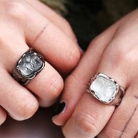 New Creative Imitation Irregular Crystal Ring Exaggerated Hip-hop Hand Jewelry main image 3