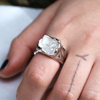 New Creative Imitation Irregular Crystal Ring Exaggerated Hip-hop Hand Jewelry main image 4