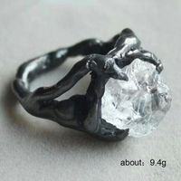 New Creative Imitation Irregular Crystal Ring Exaggerated Hip-hop Hand Jewelry main image 6