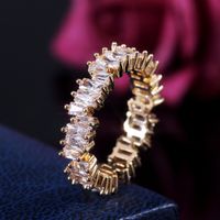Fashion Irregular Vertical Strip Couple Zircon Fine Ring Wholesale main image 1