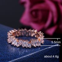 Fashion Irregular Vertical Strip Couple Zircon Fine Ring Wholesale main image 6