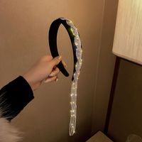 Korean Flash Drill Tassel Headband Autumn And Winter Fashion Simple Hair Accessories main image 4
