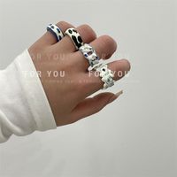 Fashion Creative Ring Klein Blue Enamel Glaze Acrylic Ring main image 3