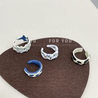 Fashion Creative Ring Klein Blue Enamel Glaze Acrylic Ring main image 5