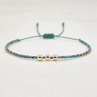 New Retro Ethnic Miyuki Glass Beads Woven Beaded Turquoise Small Bracelet main image 3