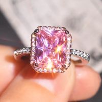 Nuevo Anillo De Cobre De Dos Colores Con Incrustaciones De Diamantes Amarillos De Lujo Europeo Y Americano main image 2