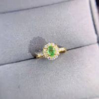 Wholesale Plated 18k Gold Olive Green Ring Open Color Treasure Copper Ring main image 5