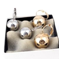 Simple Creative Ball Shaped Metal Copper Earrings Wholesale main image 1