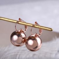 Simple Creative Ball Shaped Metal Copper Earrings Wholesale main image 5