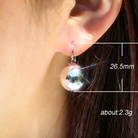 Simple Creative Ball Shaped Metal Copper Earrings Wholesale main image 6
