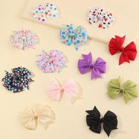 Korean Simple New Polka Dots Solid Color Fruit Bow Children's Hairpin Duckbill Clip main image 2