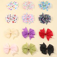 Korean Simple New Polka Dots Solid Color Fruit Bow Children's Hairpin Duckbill Clip main image 3