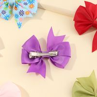 Korean Simple New Polka Dots Solid Color Fruit Bow Children's Hairpin Duckbill Clip main image 5