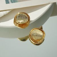 Fashion Geometric Irregular Hollow Copper Earrings Wholesale main image 1