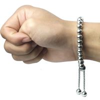 8mm Edelstahl-kugel-armband Diy Einziehbares Perlen-ketten-armband-großverkauf main image 4