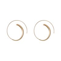 Simple Fine Frosted Geometric Metal Earrings Wholesale main image 6