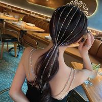 European And American Fashion Long Flash Drill Tassel Headband Wholesale main image 5
