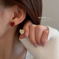 Korean Alloy Semi-precious Stone Geometric Triangle Asymmetric Earrings main image 6