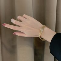 Cross Dumb Gold Open Bracelet Korean Niche Fashion Jewelry main image 5