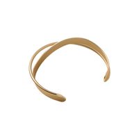 Cross Dumb Gold Open Bracelet Korean Niche Fashion Jewelry main image 6